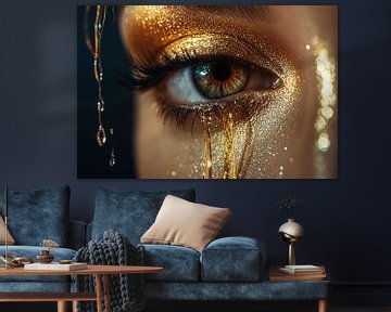 Oog met gouden glitter van Art & Soul Creations
