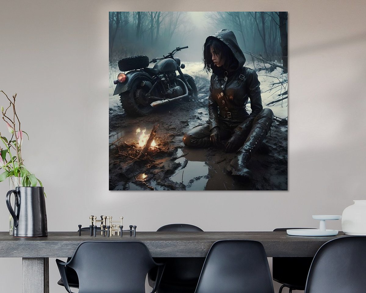 Voorbeeld van het werk in een kamer