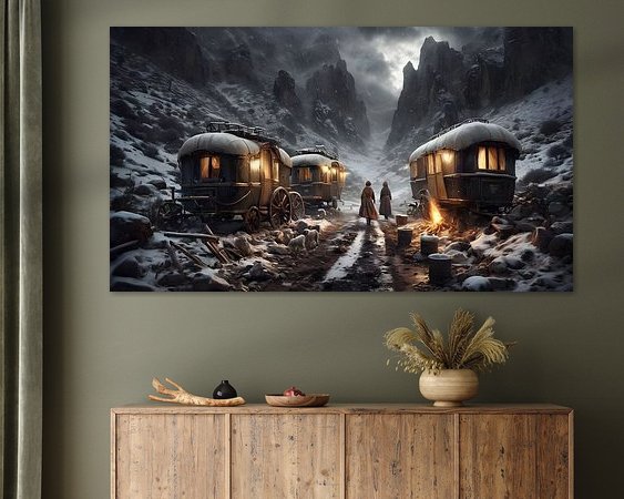 Voorbeeld van het werk in een kamer