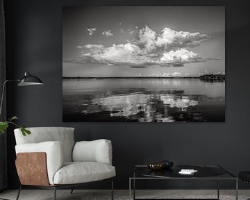 Cloud Mirror BW by Adriano Oliveira