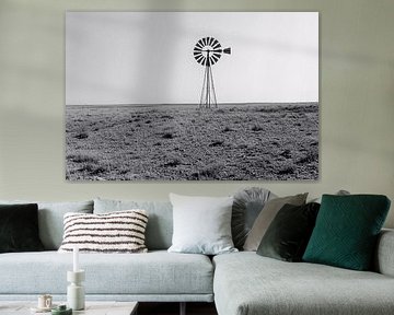 Windmolen in open landschap