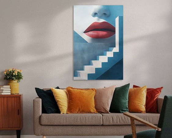 Voorbeeld van het werk in een kamer