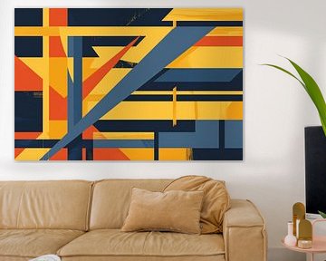 Abstract geometrisch patroon met levendige kleuren van Imperial Art House