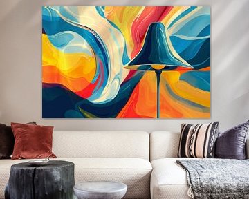 Abstracte lamp en golvende kleuren van Imperial Art House