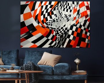 Dynamisch abstract patroon in levendige kleuren van Imperial Art House