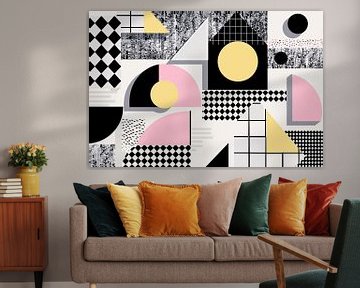 Abstracte geometrische vormen met pasteltinten van Imperial Art House