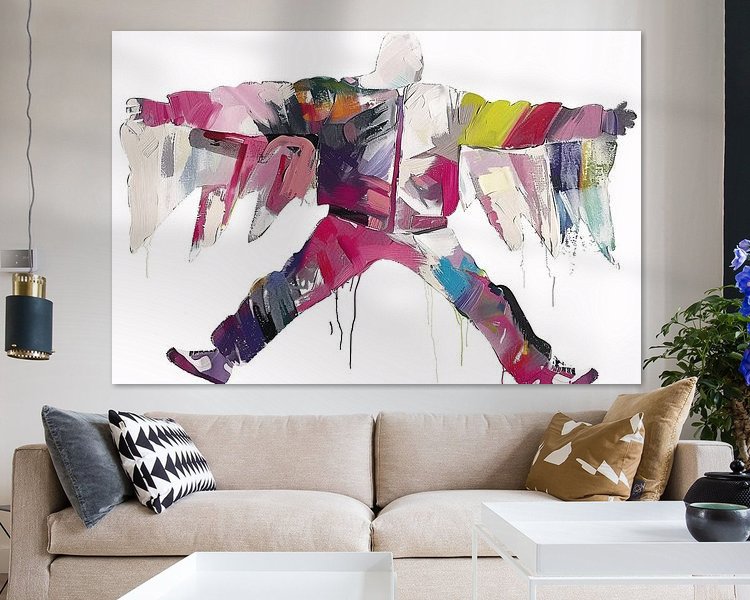 Voorbeeld van het werk in een kamer