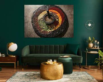 Artistic herbs and spices design by Art & Soul Creations