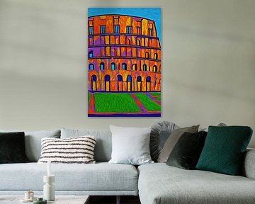 Colosseum pop-art schilderij