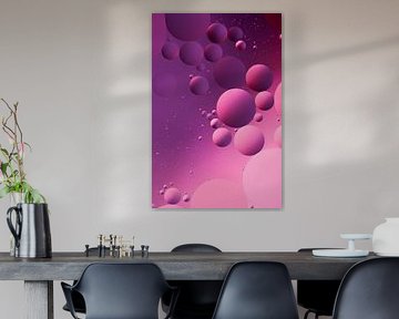 Oil in water, pink and purple