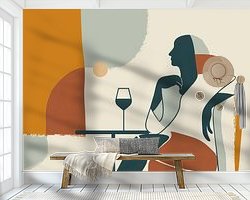 Voorbeeld van het werk in een kamer