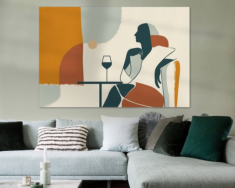 Voorbeeld van het werk in een kamer