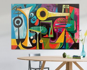 Abstracte muzikale vormen in levendige kleuren van Imperial Art House