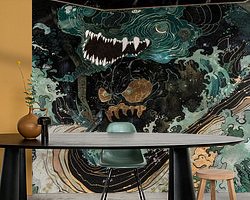 Voorbeeld van het werk in een kamer