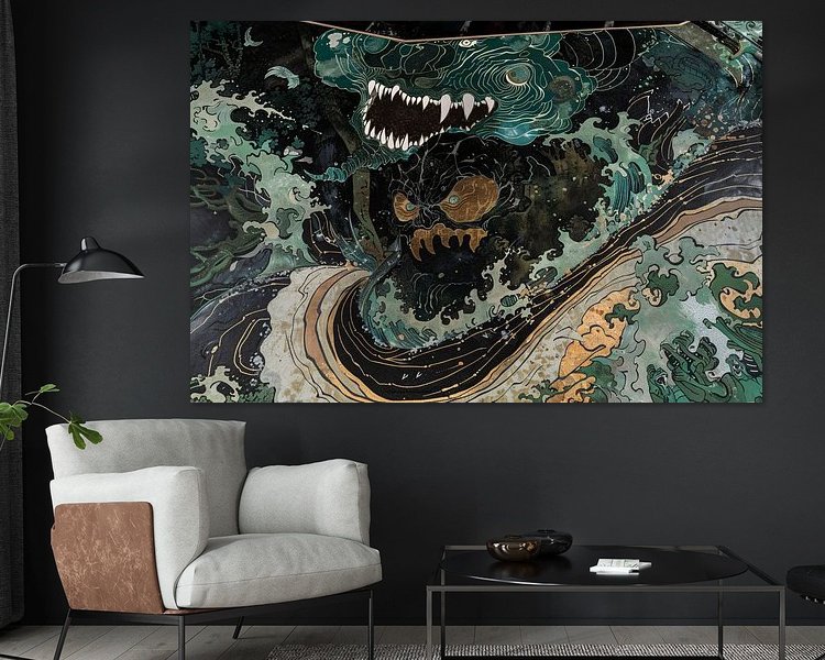 Voorbeeld van het werk in een kamer