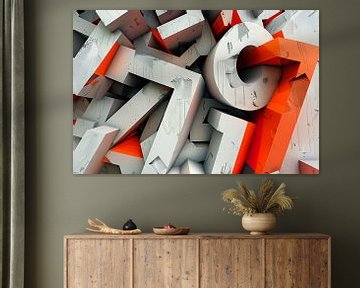 Dynamisch 3D typografie ontwerp met letters van Imperial Art House