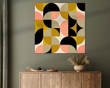 Organische Vintage Geometrie II van Mad Dog Art