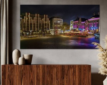 Grote Markt Groningen at night by R Smallenbroek