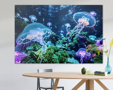 Surreal underwater world with floating jellyfish by Imperial Art House