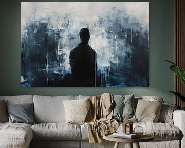Abstract silhouet in monochrome sfeer van Imperial Art House