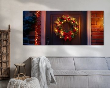 Kerstmis op de deur van Poster Art Shop