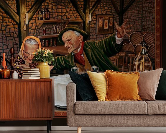 Voorbeeld van het werk in een kamer