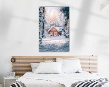 Kerst in de winter van Poster Art Shop