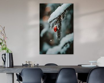 Kerst in de sneeuw van Poster Art Shop