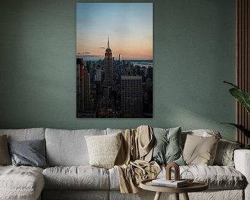 Empire State Building und World Trade Center New York City von Bart van der Heijden