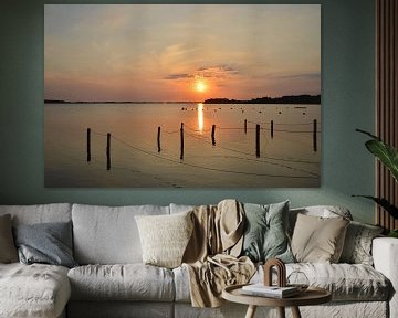 Zonsondergang in Denemarken van Rikkie Nitsche