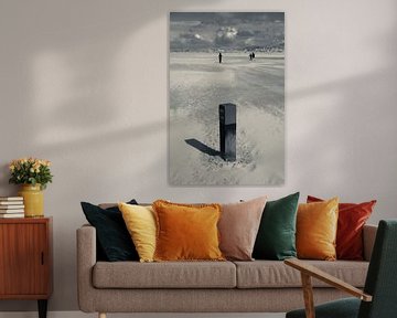 Strandpaal op Terschelling van Eric van Duijn