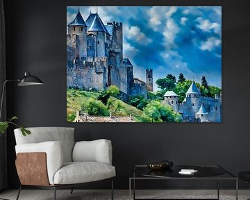 Mittelalterliche Burg Carcassonne Frankreich von Sergio Pazzano