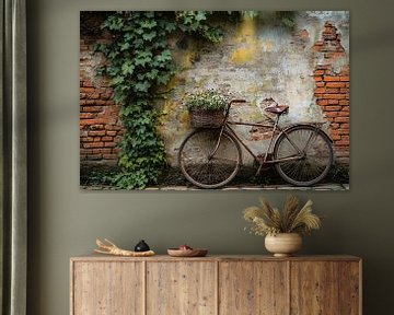 Vintage fiets met bloemenmand van Art & Soul Creations