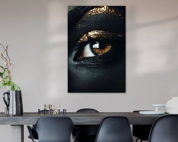 Gouden oog close-up portret van Art & Soul Creations