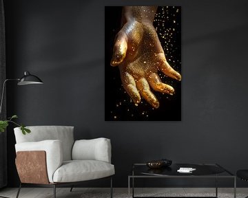 Hand met gouden glitters van Art & Soul Creations
