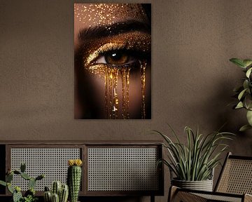 Oog met gouden glitters van Art & Soul Creations