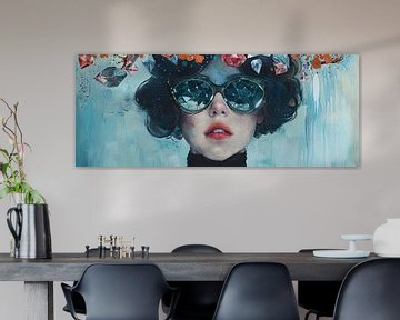 Vrouw van Abstract Schilderij