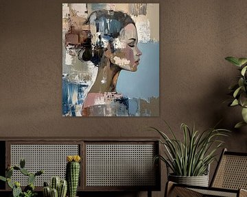 La paix intérieure dans un portrait abstrait sur Color Square