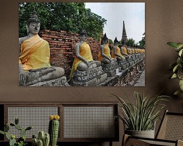 The Harmony of Buddha Statues in Ayutthaya by Frank Photos