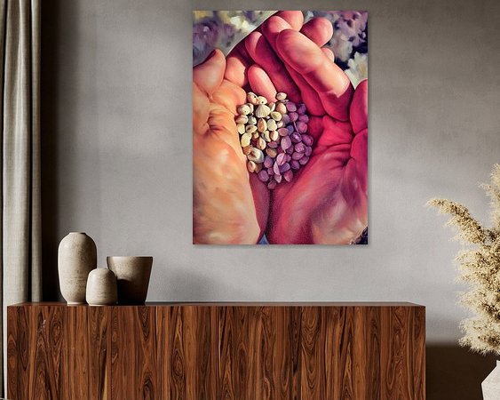 Voorbeeld van het werk in een kamer