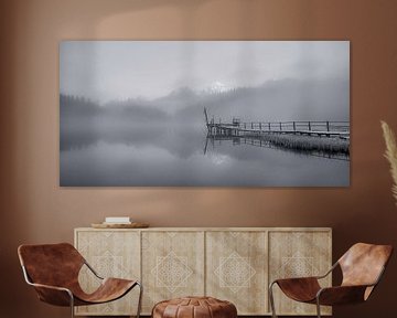 Staz meer met mist van Judith Kuhn