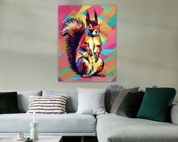 Eekhoorn Pop Art 2 van MIROKKU