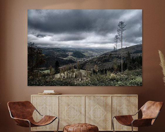 Voorbeeld van het werk in een kamer