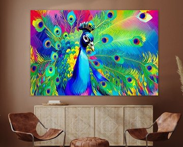 Peacock (Modern Art) by Hans Levendig (lev&dig fotografie)