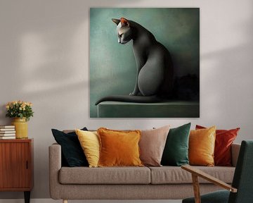 Grijze kat van Lauri Creates