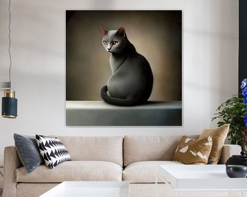Graue Katze