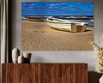 Fishing boats on the beach by Holger Felix