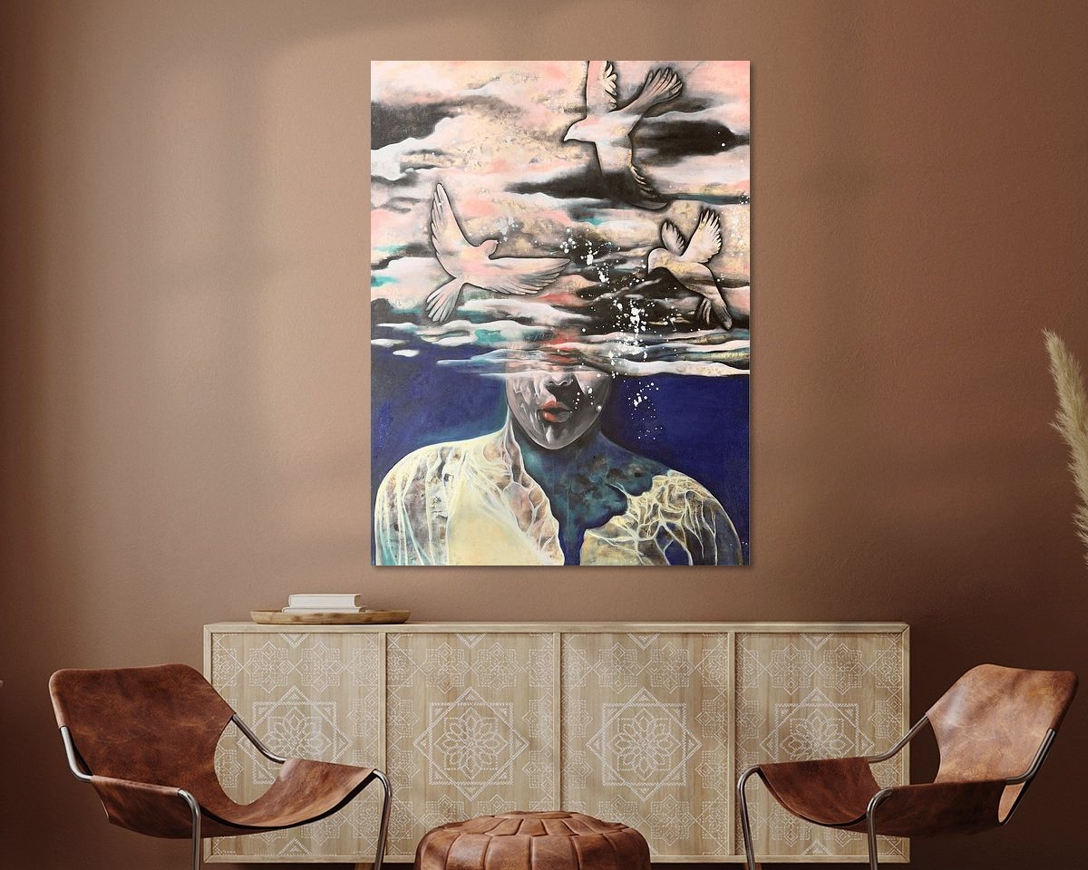 Voorbeeld van het werk in een kamer