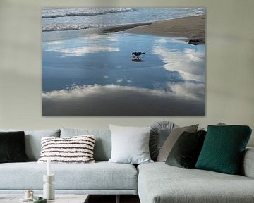 Reflection of the sky on the sandy beach 2 by Adriana Mueller