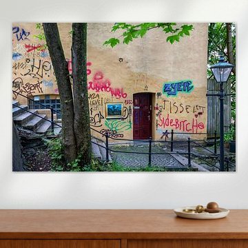 Wand mit Graffiti in Stavanger